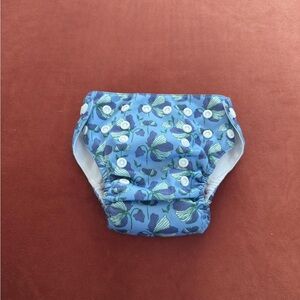 Blue Floral Kids Diaper Cover
